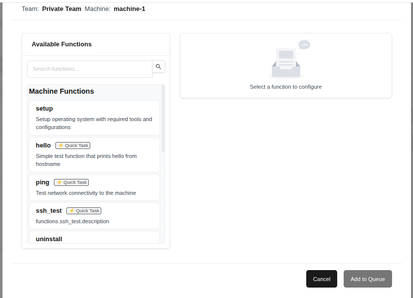 Advanced functions list