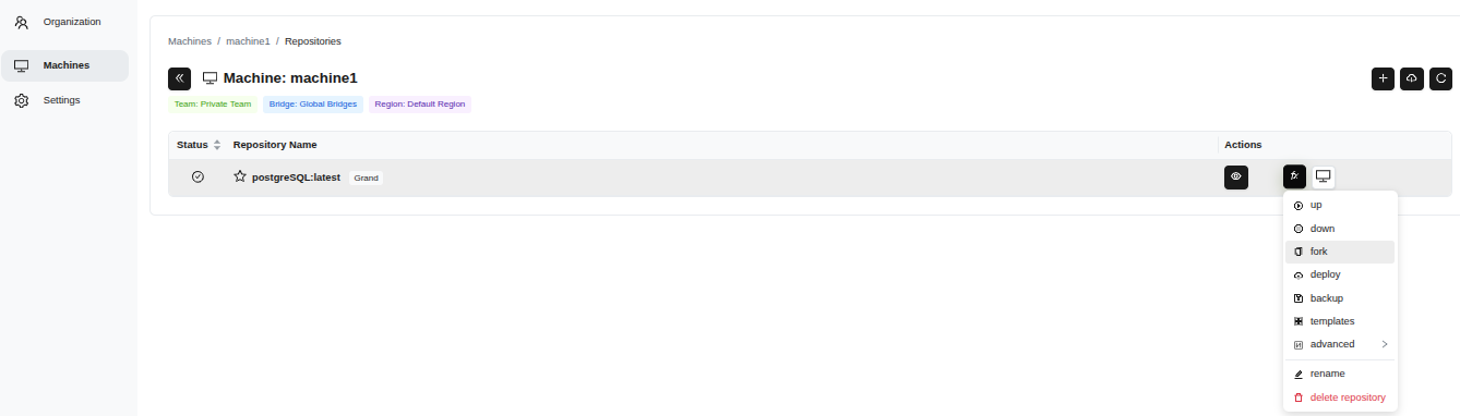 fx menu - fork option
