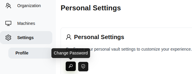 Change Password button